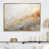 Toile avec cadre flottant or