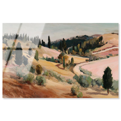 Décoration murale rustique à imprimé acrylique Ochre Hills III par Art Remedy, prête à être accrochée, 36 x 24