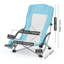 Folding Beach Chair, High Back Camping Chairs for Adults, with Cup Pocket, Mesh Back, Carry Bag, Portable Extra Wide Seat Chair 330 lbs Heavy Duty Support, for Outdoor, Camp, Light Blue