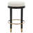 Upholstered Backless Bar Stool with Finished Footrest-1434673768