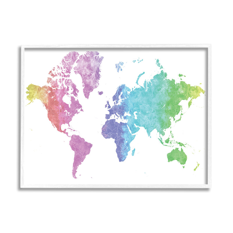 Carte de l'arc-en-ciel moderne avec tons transitionnels - impression, H 16 po x l 20 po x 1,5 po