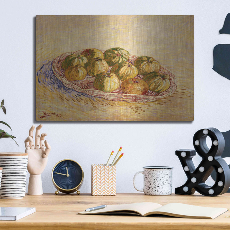 «Still Life, Basket Of Apples» par MASTERS, H 12 po x l 16 po