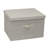 LargeStorageBoxwithLidSoftPoly-CottonCanvaswithReinforcedFrameGenerousStorageCapacityFully-RemovableLidFrontHandleVersatileFoldableandStackablewithCoffeeTrim-1589940374-1589940375