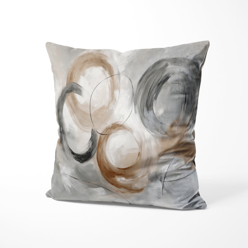 Coussin Abstract Collages, H 16 po x l 16 po
