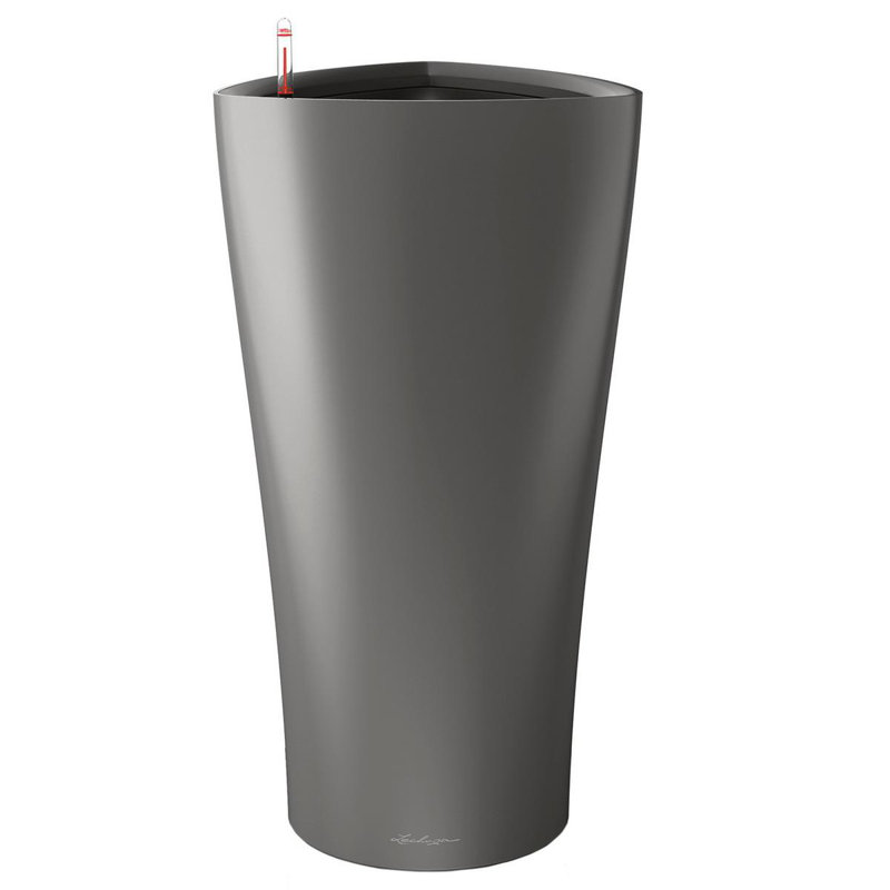 Delta Premium Pot Planter, 75cm H x 40cm W x 40cm D, Metallic Charcoal