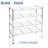 4-Tier (15 Pair) Stackable Steel Mesh Shoe Storage Rack