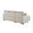 76.5" Linen Blend Upholstered Sectional with Pull-Out Bed and Chaise Storage-775065151