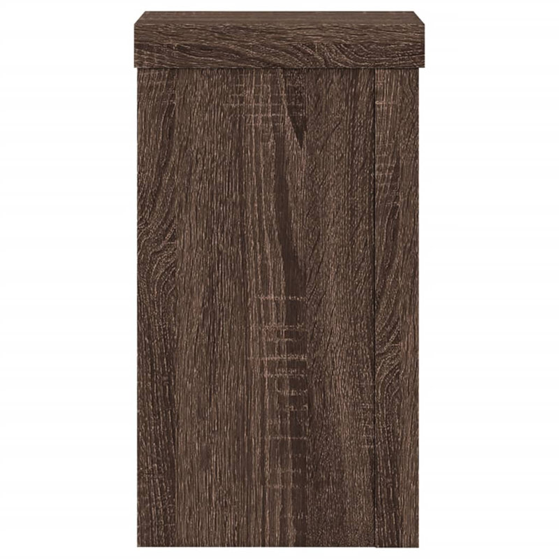Plant Stand - Set of 2, Brown Oak/Look, 18cm H x 10cm W x 10cm D