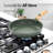 10 Pcs Pots And Pans Set Non Stick, Nonstick Kitchen Cookware Sets Detachable Handle, Induction Pots And Pans Set With Removable Handle, RV Cookware For Camping, Oven Safe, PFOS, PFOA Free, Green