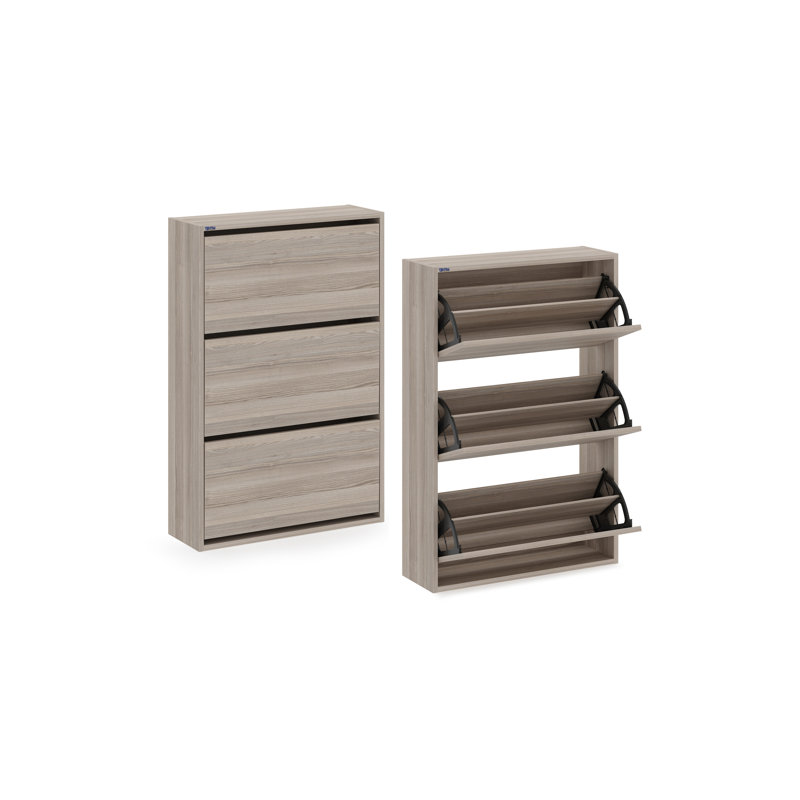 3-Tier Wooden Shoe Cabinet, Toledo