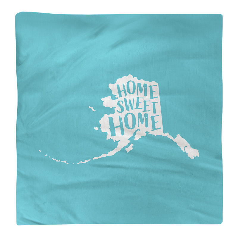 Cotton, Polyester Cities & Maps Square Napkin, Teal, Cotton, 10" W x 10" D