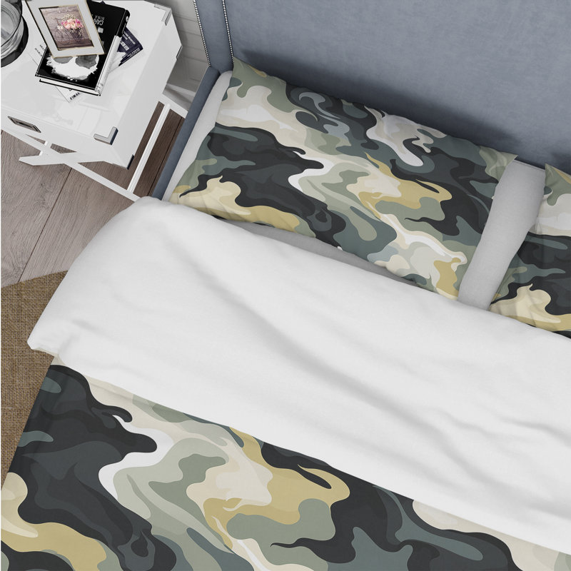 Ensemble de housse de couette Industrial Edge, Housse de couette simple + 1 taie décorative stan