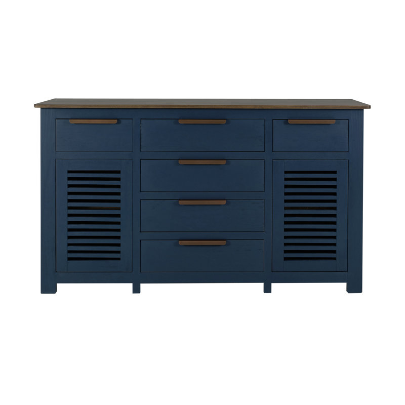 Bonfire 6 Drawer, 2 Door, Buffet, Ivory