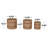 Cole and Grey Dried Plant Woven Brown Decorative and Functional Storage Basket Set