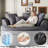 Boneless 61''W Chenille Large Round Accent Sofa, Modern Sleeper Sofa, No Assembly Required-1913970777