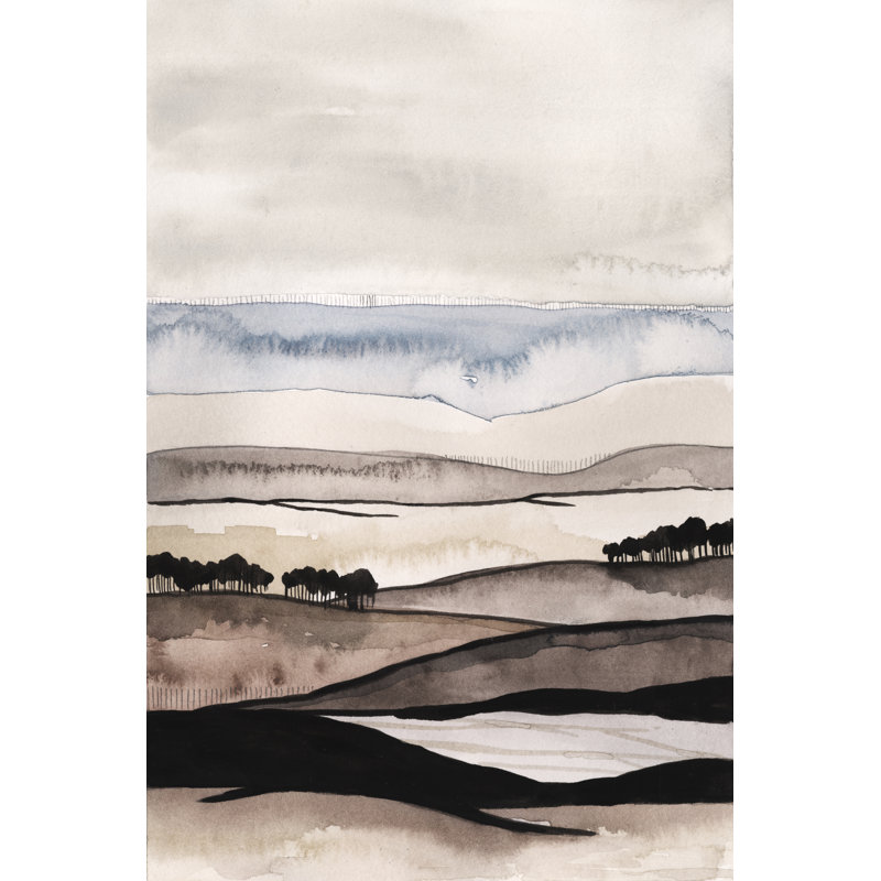 Strata I by Grace Popp - Painting Print, 122cm H x 81cm W, Black Floater Framed