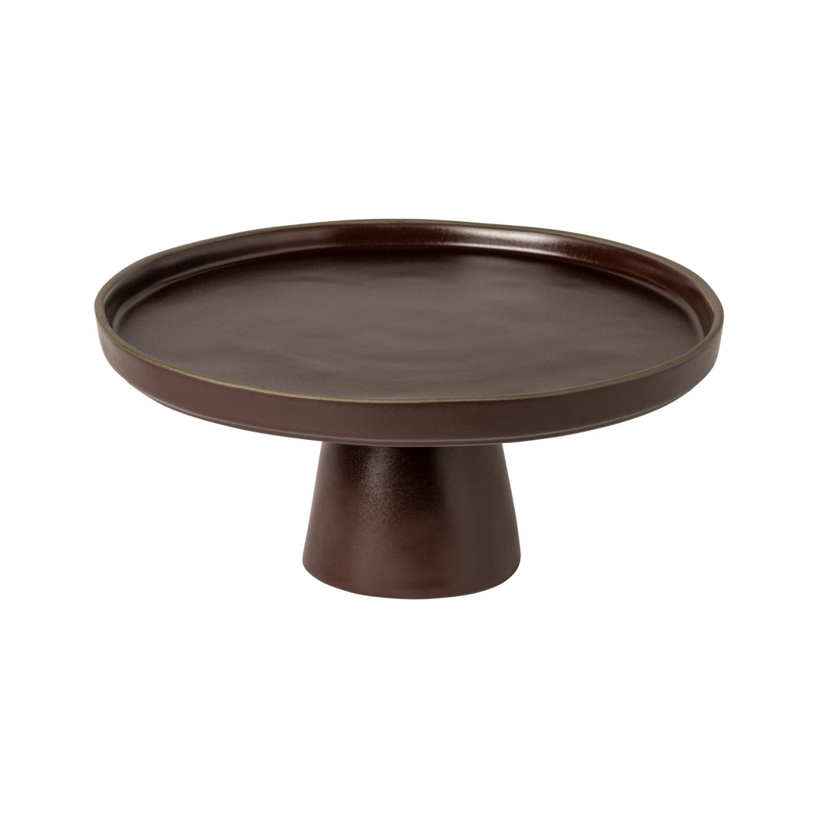 Stacked Organic Stoneware Cake Stand, Black