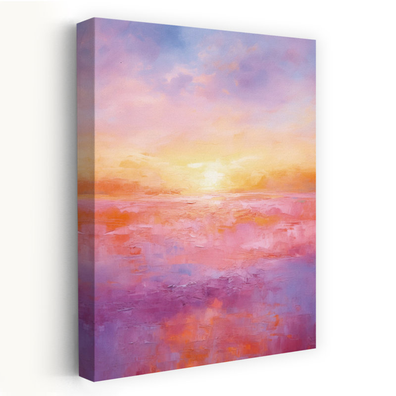 Beautiful Sunset - Contemporary Vibrant Sunset, H 24 po x l 16 po