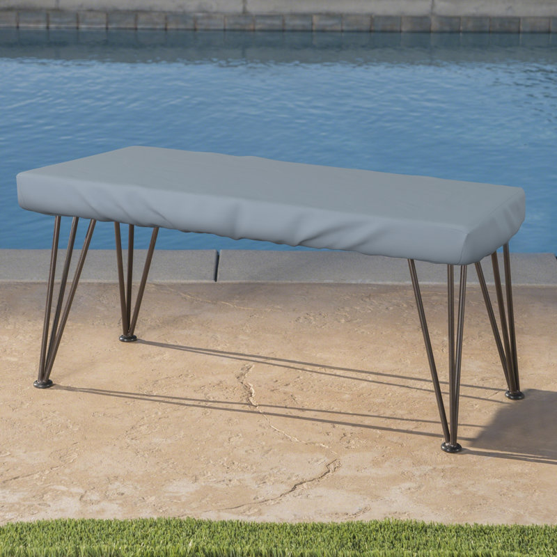 Couvercle de table rectangulaire pour patio, gris, H 5 po x l 75 po x P 40 po