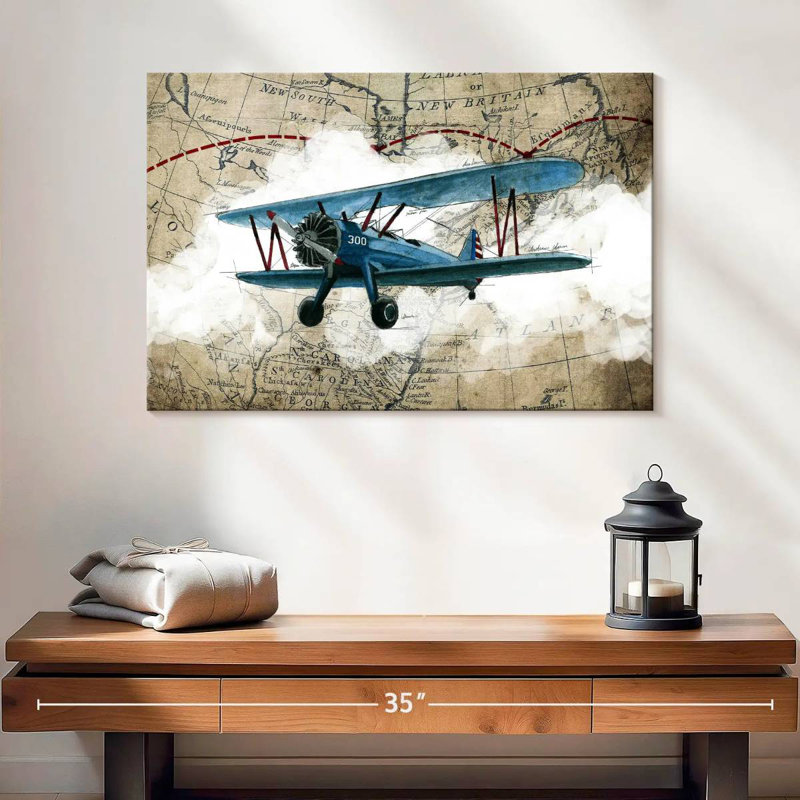 Mehar Biplane I, 16" H x 24" W
