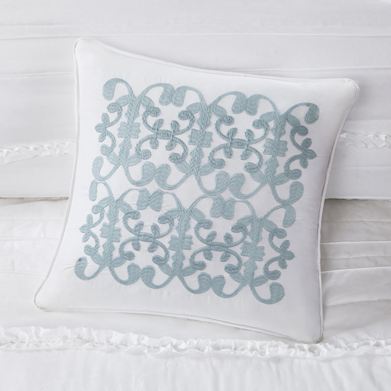 Celeste 4 Piece Microfiber 2-in-1 Duvet Set, White, King/ Cal. King Duvet Cover + 2 Shams + 1 Pillow