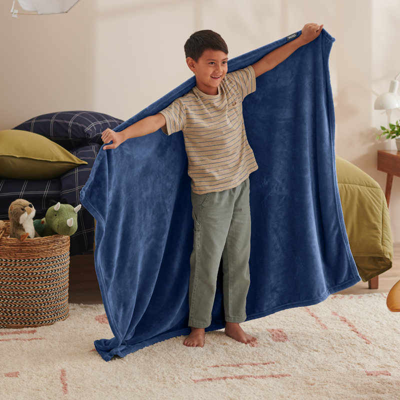 Couverture en molleton Bare Home Microplush - Kid, Bleu très foncé