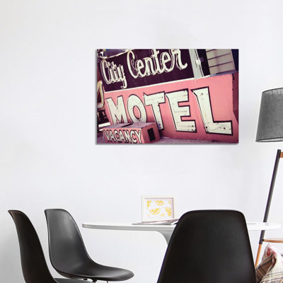 City Center Motel 1 Piece Wrapped Canvas Wall Art