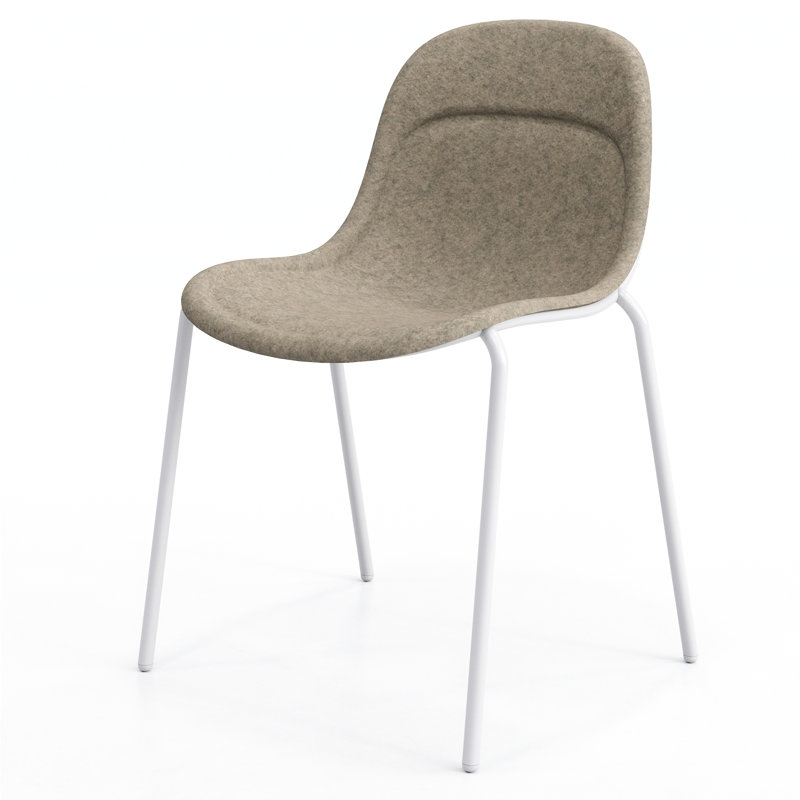 Chaise d'invité Vale, Pierre, Blanc pur