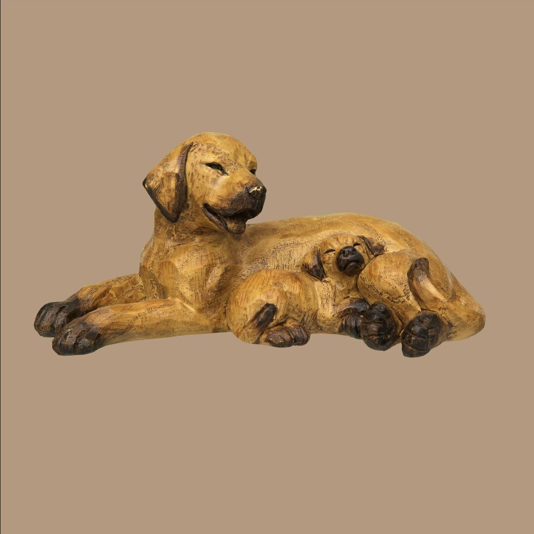 Figur Hund mit Welpe Earls