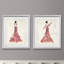 Guirlande, ensemble de 2 reproductions d’art graphique encadrées sur papier