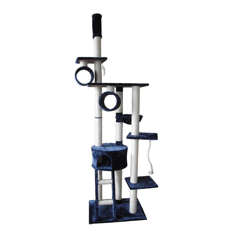 Dipasquale 250cm H Cat Tree, Blue
