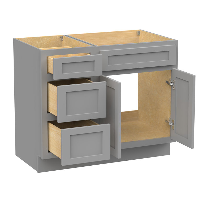 Base de meuble-lavabo simple 39 po seulement, Gris