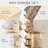 Rotating Bookshelf Tower, Solid Wood Rotating Bookshelf, 2 Tier Spinning Bookshelf With 2 Drawers, 360 Display Revolving Bookcase For Kids&adults, Round Corner Book Shelf For Bedroom, Living Room-1225186037