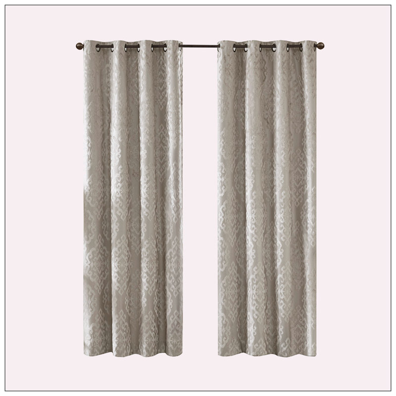 Cullie Blackout Single Curtain Panel, Silver, 50" W x 95" L
