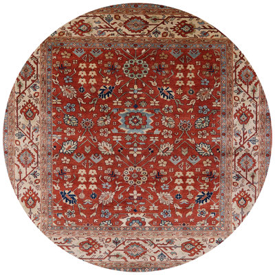 Tapis oriental orange / brun