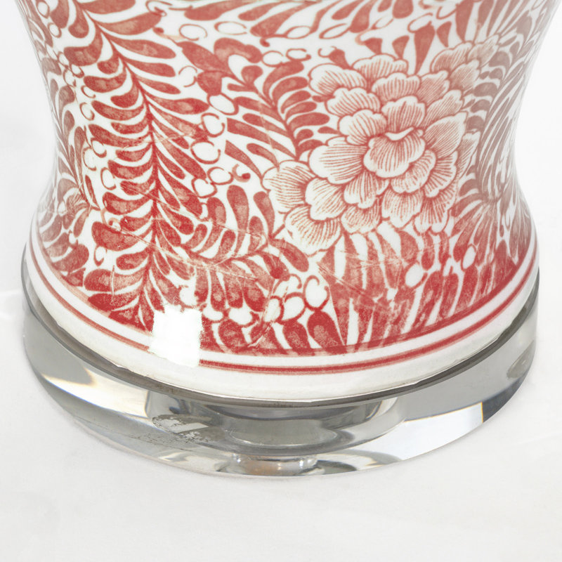 Lampe de table en céramique Faye (rouge)