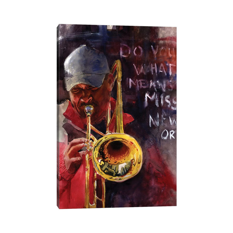 New Orleans Ephemera by Rachel Parker - Painting on Canvas, Wrapped Canvas, 45.72cm H x 30.48cm W x 1.91cm D