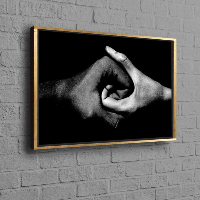 Print on Canvas, Framed Print without Mat, Gold, 60 cm H x 90 cm W