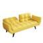 Jaune 57 pouces, cadre en bois massif et artificiel, réglable, essuyer avec un chiffon sec, poids de 71,87 lb pour le salon, 2 places assises, revêtement en velours, rembourrage en éponge, dossier, élégant-2058929595
