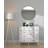 Modern Scandinavian Dresser, White & Wood Finish, 35.4 x 33.5 x 15.7 inches | 100% Melamine Coated Particle Board, 0.7 in Thickness | MDF Profile Legs, Metal Handles, Numerous Shelves, Wall-Mountable Design