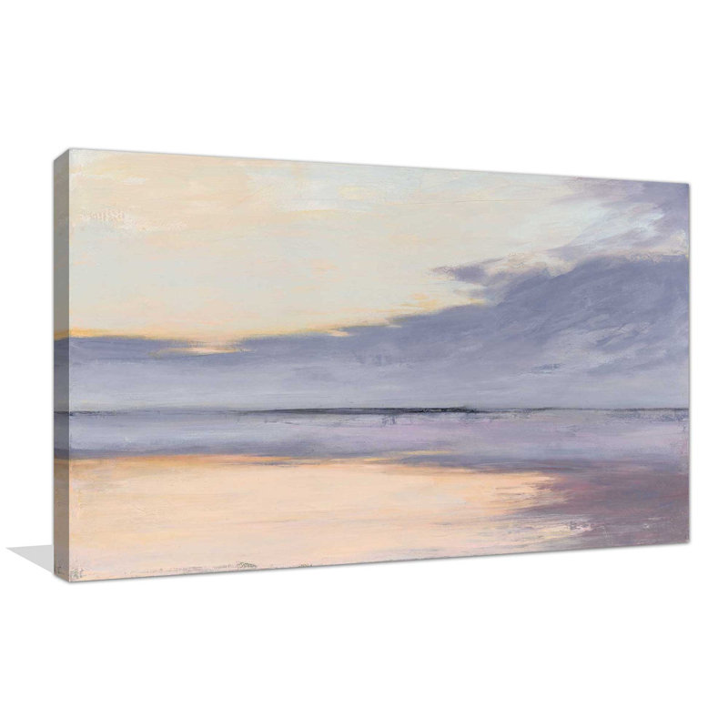 «Shore» par Julia Purinton, reproduction sur acrylique, H 21,5 po x l 33,5 po x P 2 po, Cadre flottant argent