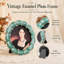 Cadre photo en métal, cadre photo vert foncé avec détails de faux diamants, présentoir de table