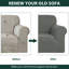 Spandex Soft Textured Grid Box Cushion Sofa Slipcover-1660512417