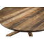 Brigman Round Solid Wood Top Metal Base Dining Table