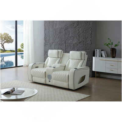 Causeuse inclinable Lumin, blanc