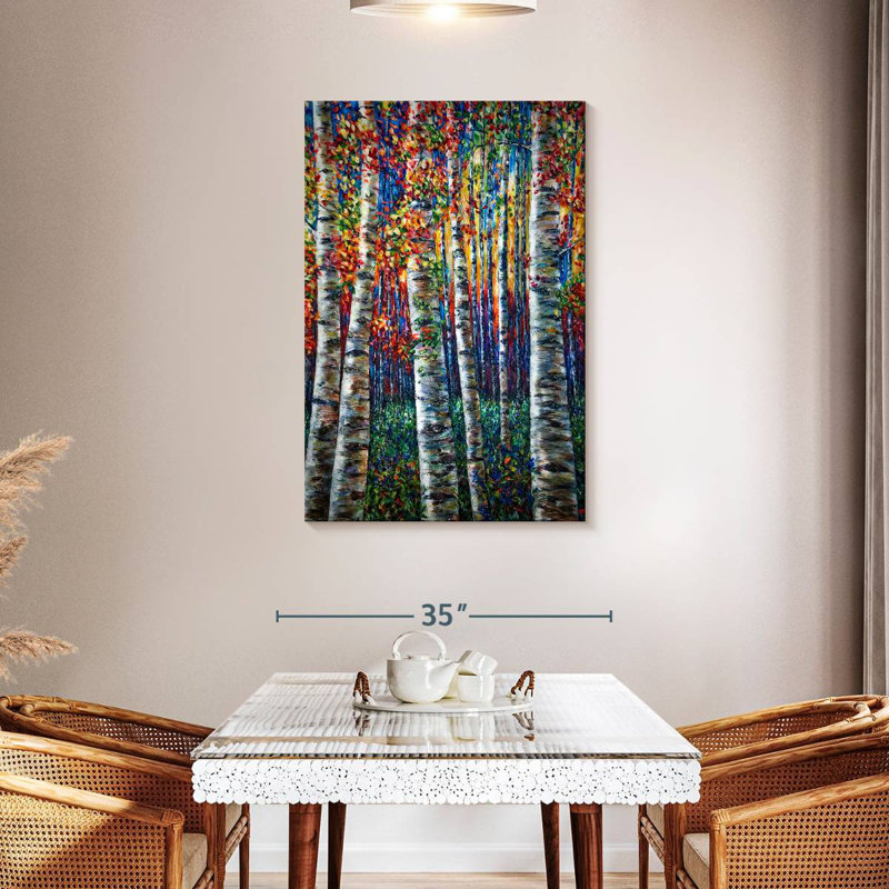 Harnek The Aspen Symphony Forest Impasto, 45" H x 30" W