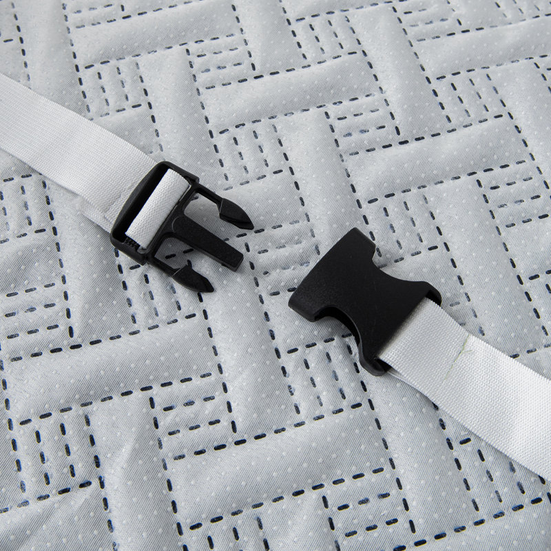 Orylavena Housse de protection pour canapé en tissu matelassé en tissu gaufré imperméable avec revers blanc, 3-Seat, Brun