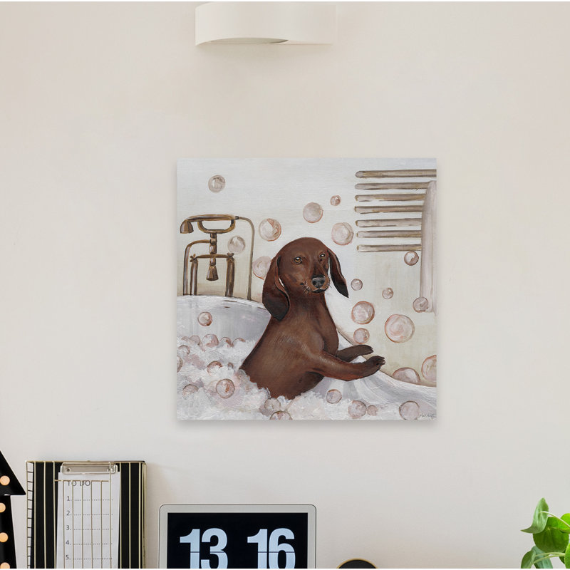 Get in and Enjoy 1 Piece Wrapped Canvas Painting, 66cm H x 66cm W x 2cm D