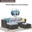 Abler 3-Person Wicker Modular Patio Conversation Set with Cushions-616083266
