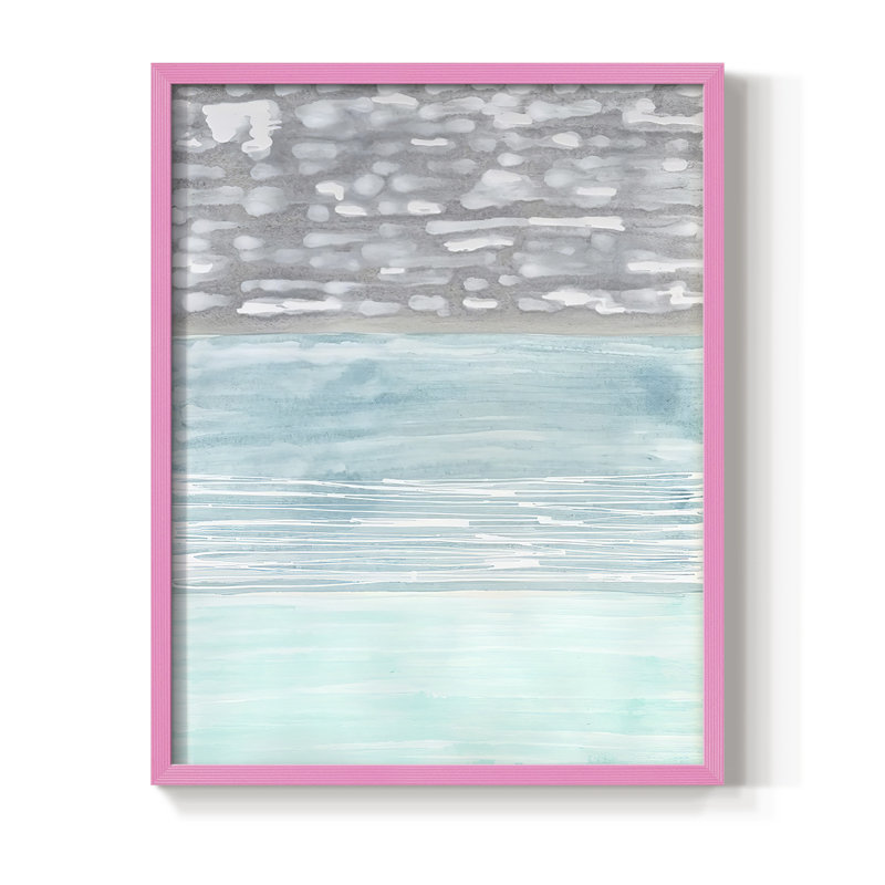 Hydrusphere II, reproduction encadrée - bois massif, Rose, H 10 po x l 8 po